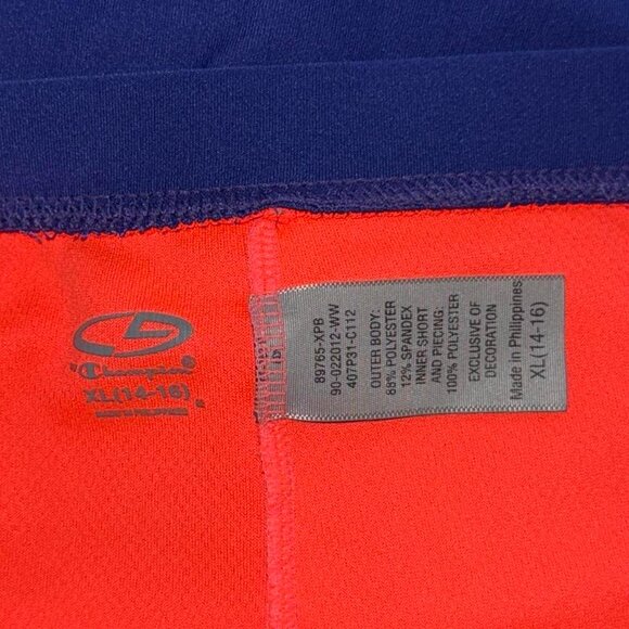 Champion Purple and Orange Short Mini Athletic Tennis Skirt Skort Girls XL 14 16 - Picture 3 of 5